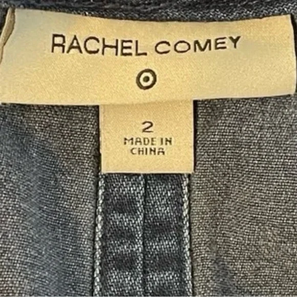 Rachel Comey Denim Utility Jumpsuit Wide Leg Sleeveless Belted Farm Boho Size 2 - Picture 8 of 10